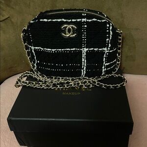 Chanel Black and White Crossbody Bag